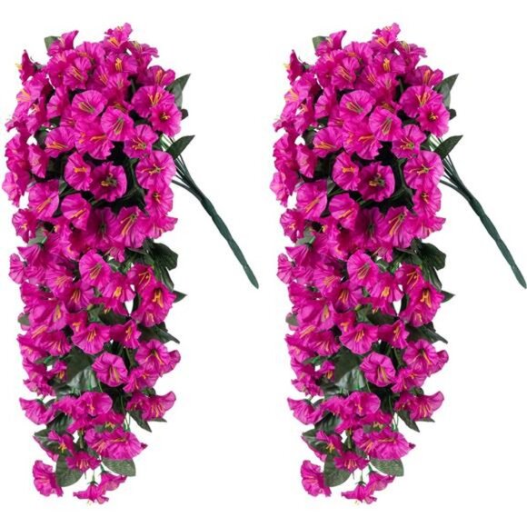 Artificial Faux Flowers Plants for Outdoor Outside Spring Summer Decoration, 2pc - Picture 6 of 7